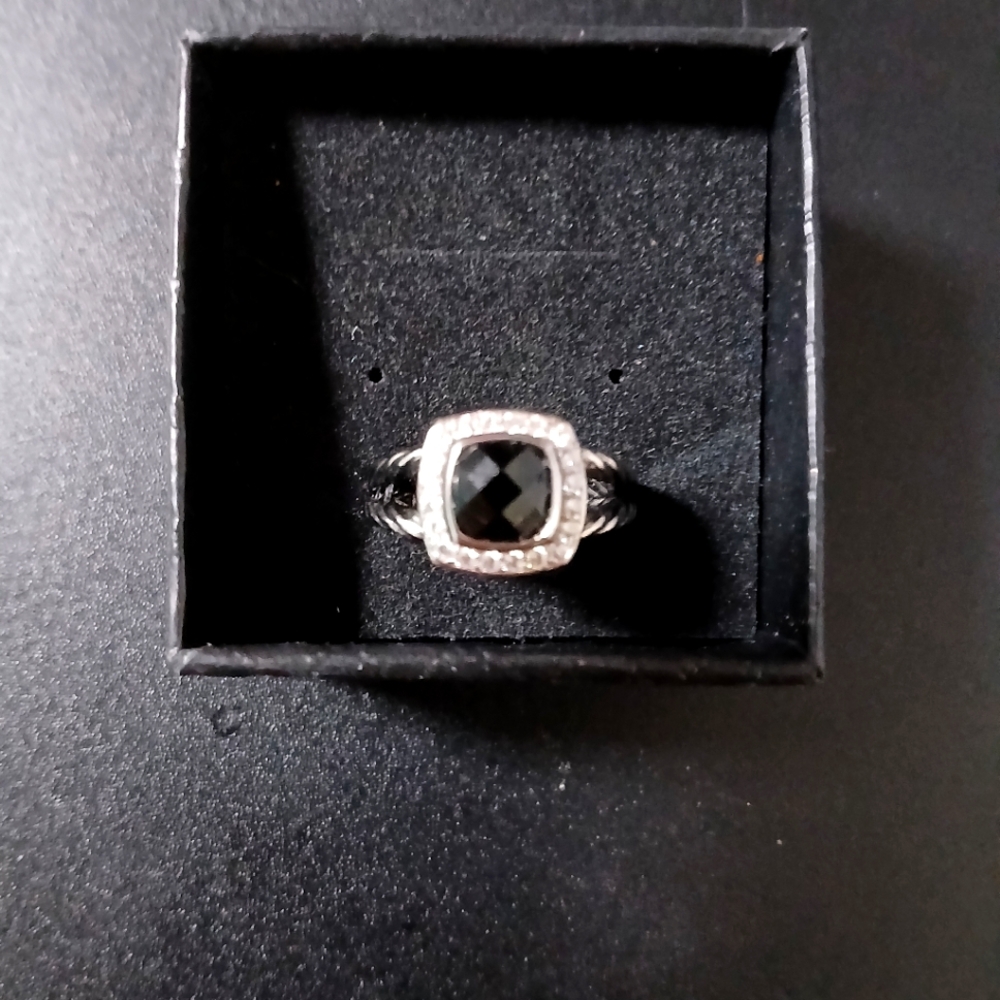 David Yurman Petite Albion Ring Onyx